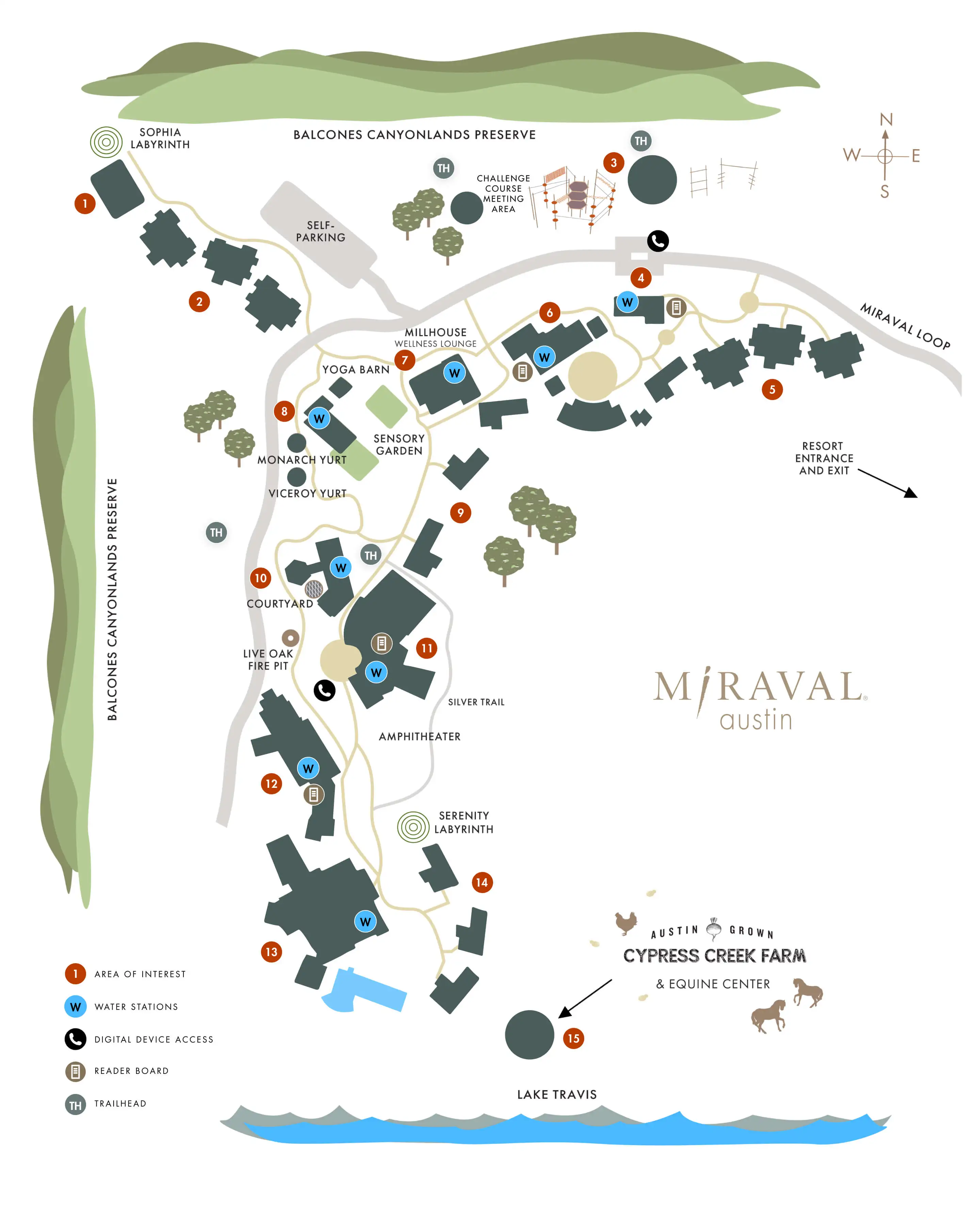 Property map for Miraval austin